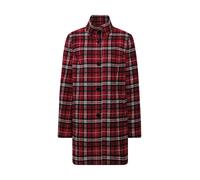 Langmantel GOLDNER "Kurzgröße Mantel in moderner Karo-Optik", Damen, Gr. 21, schwarz (rot, schwarz, weiß), Obermaterial: 100% Polyester PES., gerade, keine/nicht relevant, Mäntel, Trendstarkes Karomus