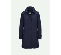 Langmantel GOLDNER "Kurzgröße Warmer Baumwollmantel mit Reverskragen", Damen, Gr. 23, blau (marine), Obermaterial: 47% Polyester PES. 44% Baumwolle CO. 9% Polyamid PA., weit Sonstiges, Mäntel, Sehr vi