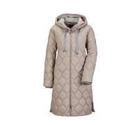 Langmantel GOLDNER "Wintermantel mit Stehkragen und Kapuze", Damen, Gr. 48, beige (taupe), Obermaterial: 100% Polyamid PA., Rippe, Mäntel, mit seitlichen Reißverschlüssen (47396954-48) taupe