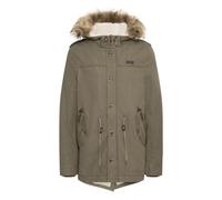 Indicode IDPulsoor Herren Winterjacke Parka Mantel gefüttert mit Teddy-Futter Fellkapuze Pattentaschen Baumwollmischung Regular fit, Größe:M, Farbe:Army (600)