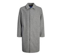 Langmantel JACK & JONES "JORNORREBRO WOOL BLEND MAC COAT", Herren, Gr. L, braun (chocolate braun checks:checks), Web, Obermaterial: 65% Polyester, 30% Wolle, 5% sonstige Fasern, kariert, regular fit n