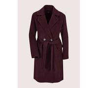 Langmantel MADELEINE "Doubleface-Mantel Eleganter Zweireiher mit Reverskragen", Damen, Gr. 42, rot (portwein), Obermaterial: 72% Wolle mw. 15% Polyester PES. 10% Kaschmir WS. 3% sonstige Fasern AF., M