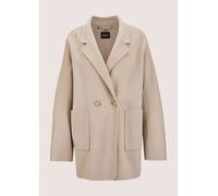 Langmantel MADELEINE "Kurzmantel Eleganter Wollmantel mit Reverskragen", Damen, Gr. 38, beige (cappuccino), Obermaterial: 100% Wolle WO., Modern, normal, Mäntel (81634342-38) cappuccino