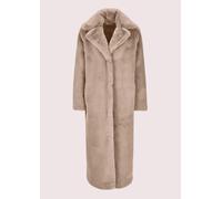 Langmantel MADELEINE "Mantel Langer Faux-Fur-Mantel für Damen", Damen, Gr. 40, beige, Obermaterial: 100% Polyester PES., Modern, normal, Mäntel (52032602-40) beige