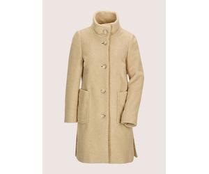 Langmantel MADELEINE "Mantel Leicht gefütterter Einreiher mit Vintage-Note", Damen, Gr. 40, beige, Obermaterial: 75% Polyester PES. 25% Wolle mw., Modern, Mäntel, Zick-Zack Design (59671411-40) beige