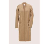 Langmantel MADELEINE "Strickjacke Eleganter Glattstrick-Mantel", Damen, Gr. 36/38, beige, Obermaterial: 55% Polyamid PA. 32% Baumwolle CO. 13% Leinen LI., Modern, Mäntel (11789505-36) beige