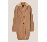 Langmantel MADELEINE "Webpelzmantel Kunstpelzmantel mit Reverskragen", Damen, Gr. 40, beige (caramel), Obermaterial: 100% Polyester PES., Modern, normal, Mäntel, Softer Webpelzmantel (55671601-40) car