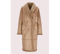 Langmantel MADELEINE "Wendemantel Wintermantel mit Lammfell-Optik", Damen, Gr. 42, beige (caramel), Obermaterial: 100% Polyester PES., Modern, normal, Mäntel (33925229-42) caramel