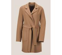 Langmantel MADELEINE "Wollmantel Eleganter Doubleface-Mantel mit Reverskragen", Damen, Gr. 42, beige (caramel), Obermaterial: 100% Wolle WO., Modern, normal, Mäntel (30612803-42) caramel