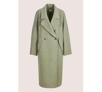 Langmantel MADELEINE "Wollmantel Eleganter Mantel mit Kaschmir", Damen, Gr. 42, grün (eisgrün), Obermaterial: 75% Wolle mw. 15% Polyester PES. 5% sonstige Fasern AF. 5% Kaschmir WS., Mäntel (56938767-