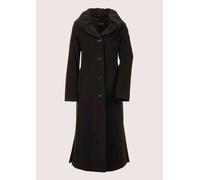 Langmantel MADELEINE "Wollmantel Eleganter Wintermantel mit Umschlagkragen", Damen, Gr. 36, schwarz, Obermaterial: 80% Wolle WO. 20% Polyamid PA., Modern, normal, Mäntel (45185839-36) schwarz