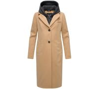 Langmantel NAVAHOO "Kekstraum 14", Damen, Gr. S (36), braun (camelfarben), Obermaterial 1: 95% Polyester, 3% Viskose, 2% Elasthan; Obermaterial 2: 100% Polyester; Innenfutter: 100% Polyester; Ärmelfut