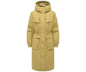 Langmantel NAVAHOO "Kirschwind 14", Damen, Gr. M (38), grün, Obermaterial: 100% Polyester. Innenfutter: 100% Polyester. Ärmelfutter: 100% Polyester, oversize kniebedeckend, hoch geschlossener Ausschni