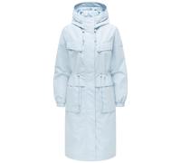 Langmantel NAVAHOO "Kirschwind 14", Damen, Gr. S (36), blau, Obermaterial: 100% Polyester. Innenfutter: 100% Polyester. Ärmelfutter: 100% Polyester, oversize kniebedeckend, hoch geschlossener Ausschni