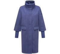 Langmantel NAVAHOO "Polarblüte 14", Damen, Gr. XS (34), lila (lilablau), Oberstoff: 90% Polyacryl, 10% Viskose; Innenfutter: 100% Polyester; Ärmelfutter: 100% Polyester, gerade knielang, hoch geschlos