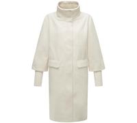 Langmantel NAVAHOO "Polarblüte 14", Damen, Gr. XXL (44), weiß, Oberstoff: 90% Polyacryl, 10% Viskose, Innenfutter: 100% Polyester, Ärmelfutter: 100% Polyester, gerade knielang, hoch geschlossener Auss