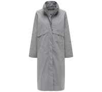 Langmantel NAVAHOO "Zenblüte 14", Damen, Gr. XS (34), grau, Obermaterial: 100% Polyester. Innenfutter: 100% Polyester, oversize kniebedeckend, hoch geschlossener Ausschnitt, eng Umschlagbund, Mäntel, 
