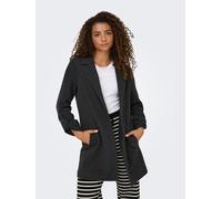 Langmantel ONLY "ONLNORMA LIFE 3/4 LOOSE COATIGAN CC PNT", Damen, Gr. S, grau (dunkelgrau melange), Web, Obermaterial: 100% Polyester, unifarben, regular fit, Mäntel (50474437-S) dunkelgrau melange