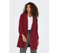 Langmantel ONLY "ONLNORMA LIFE 3/4 LOOSE COATIGAN CC PNT", Damen, Gr. XS, rot (cabernet detail:with melange), Web, Obermaterial: 100% Polyester, meliert, regular fit, Mäntel (94234838-XS) cabernet det