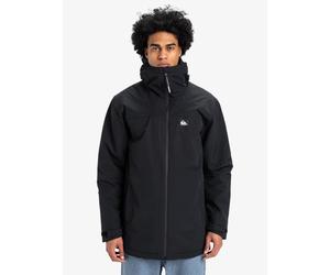 Langmantel QUIKSILVER "OVERCAST 3K PARKA", Herren, Gr. M, schwarz, Obermaterial: 65% Baumwolle, 35% Nylon, Mäntel, aus Baumwolle und Nylon, sportlicher Stil, atmungsaktiv (30113825-M) schwarz