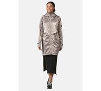 Langmantel RAGWEAR "Frodik Shine", Damen, Gr. L (40), grau (hellgrau), Obermaterial: 100% Nylon; Innenfutter: 100% Polyester, oversize kniefrei, hoch geschlossener Ausschnitt, verstellbar,Ärmel ohne Ä