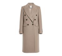 Langmantel RICANO "Klassischer Mantel Claudia", Damen, Gr. S, beige, Obermaterial: 60% Polyester PES. 20% Viskose CV. 20% Polyamid PA. Futter: 100% Polyester PES., normal, V-Ausschnitt, Mäntel (838242