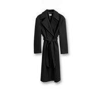 Langmantel RICANO "Klassischer Mantel Patrizia", Damen, Gr. M-L, schwarz, Obermaterial: 100% Polyester PES. Futter: 100% Polyester PES., weit, V-Ausschnitt, Mäntel, Handgefertigt, Made in Italy (82530