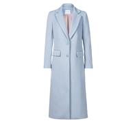 Langmantel RICANO "Mantel Ilaria", Damen, Gr. S, blau, Obermaterial: 93% Polyester PES. 7% Viskose CV. Futter: 100% Polyester PES., normal, tiefer V-Ausschnitt, Mäntel, Handgefertigt, Made in Italy (2