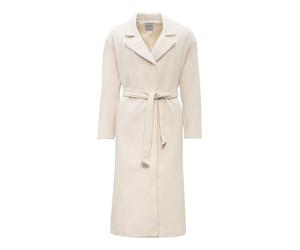Langmantel RICANO "Mantel Miriam", Damen, Gr. M, weiß, Obermaterial: 100% Polyester PES. Futter: 100% Polyester PES., normal, V-Ausschnitt, Mäntel, Handgefertigt, Made in Italy (81422041-M) weiß