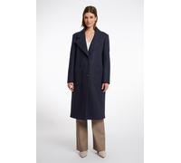 Langmantel RINO & PELLE "CECILE", Damen, Gr. 36, blau (navy), Web, Obermaterial: 100% Polyester. Futter: 58% Polyester, 42% Viskose, unifarben, regular fit kniebedeckend, gerader Abschluss, Mäntel, mi