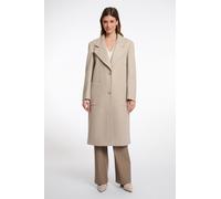 Langmantel RINO & PELLE "CECILE", Damen, Gr. 40, beige (birch melange), Web, Obermaterial: 100% Polyester. Futter: 58% Polyester, 42% Viskose, unifarben, regular fit kniebedeckend, gerader Abschluss,