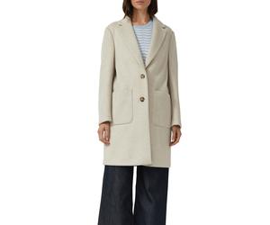 Langmantel S.OLIVER BLACK LABEL, Damen, Gr. 40, beige, Strick, Obermaterial: 90% Polyester, 10% Viskose, unifarben, knielang, tiefer V-Ausschnitt, Mäntel, Strick, mit Reverskragen (63967517-40) beige