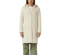 Langmantel S.OLIVER, Damen, Gr. 38, vanilla, Web, Obermaterial: 73% Polyester, 21% Viskose, 6% Elasthan. Futter: 100% Polyester, unifarben, lässig geschnitten kniebedeckend, V-Ausschnitt, Mäntel, mit 