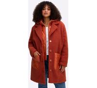 Langmantel SHEEGO, Damen, Gr. 50, rostrot, 100% Polyester, Kapuzenfutter:100% Polyester, Wattierung:100% Polyester, unifarben, unifarben mit Farbeinsatz, unifarben mit Farbeinsätzen, Mäntel (99076910-