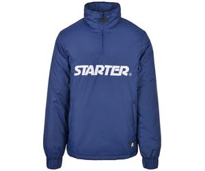 Langmantel STARTER BLACK LABEL "Starter Black Label Herren Starter Logo Half Zip Jacket", Herren, Gr. S, blau (blau night), 100% Polyamid, mehrfarbig, loose fit, amerikanischer Ausschnitt, Mäntel (361