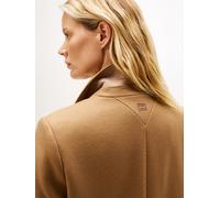 Langmantel TOMMY HILFIGER "CLASSIC SB WOOL REG COAT", Damen, Gr. 40, braun (light sepia braun), Web, Obermaterial: 72% Wolle, 25% Polyamid, 3% Kaschmir, unifarben, knielang, V-Ausschnitt, Mäntel Langm