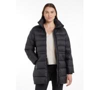 Langmantel TOMMY HILFIGER, Damen, Gr. S (36), schwarz, Obermaterial: 100% Polyamid. Futter: 100% Polyester. Wattierung: 70% Daunen, 30% Federn, regular fit, Rippbündchen, Mäntel, mit Logoprägung (7562