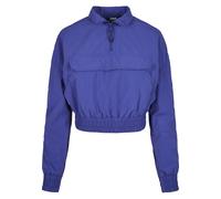 Langmantel URBAN CLASSICS "Urban Classics Damen", Damen, Gr. S, blaulila, 100% Polyester, unifarben, loose fit, amerikanischer Ausschnitt, Mäntel (34948925-S) blaulila