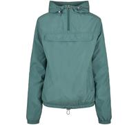 Langmantel URBAN CLASSICS "Urban Classics Damen Ladies Basic Pull Over Jacket", Damen, Gr. L, paleleaf, 100% Polyester, unifarben, normal, ohne Ausschnitt, Mäntel (26717053-L) paleleaf
