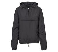 Langmantel URBAN CLASSICS "Urban Classics Damen Ladies Basic Pull Over Jacket", Damen, Gr. M, schwarz, 100% Polyester, unifarben, normal, ohne Ausschnitt, Mäntel (60748861-M) schwarz