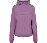 Langmantel URBAN CLASSICS "Urban Classics Damen Ladies Basic Pull Over Jacket", Damen, Gr. XS, duskviolet, 100% Polyester, unifarben, normal, ohne Ausschnitt, Mäntel (84942413-XS) duskviolet