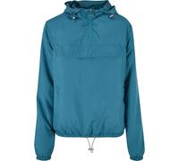 Langmantel URBAN CLASSICS "Urban Classics Damen Ladies Basic Pull Over Jacket", Damen, Gr. XS, watergrün, 100% Polyester, unifarben, normal, ohne Ausschnitt, Mäntel (50107734-XS) watergrün