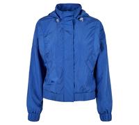 Langmantel URBAN CLASSICS "Urban Classics Damen Ladies Oversized Shiny Crinkle Nylon Jacket", Damen, Gr. XS, blau (sporty blau), 100% Polyamid, Mäntel (25730228-XS) sporty blau