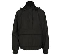 Langmantel URBAN CLASSICS "Urban Classics Damen Ladies Panel Pull Over Jacket", Damen, Gr. L, schwarz, 100% Polyester, Mäntel (48251846-L) schwarz