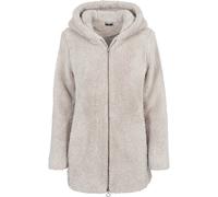 Langmantel URBAN CLASSICS "Urban Classics Damen Ladies Sherpa Jacket", Damen, Gr. L, sand, 100% Polyester, Mäntel (92178134-L) sand