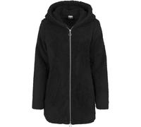 Langmantel URBAN CLASSICS "Urban Classics Damen Ladies Sherpa Jacket", Damen, Gr. M, schwarz, 100% Polyester, Mäntel (59837922-M) schwarz