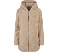 Langmantel URBAN CLASSICS "Urban Classics Damen Ladies Sherpa Jacket", Damen, Gr. M, softtaupe, 100% Polyester, Mäntel (34653502-M) softtaupe
