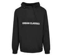 Langmantel URBAN CLASSICS "Urban Classics Herren Commuter Pull Over Jacket", Herren, Gr. L, schwarz, 100% Polyester, Mäntel (25051006-L) schwarz