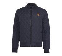 Langmantel URBAN CLASSICS "Urban Classics Herren Diamond Quilt Jacket", Herren, Gr. M, navy, 100% Polyester, Mäntel (22036528-M) navy