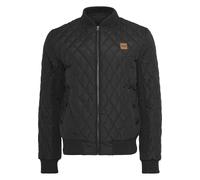 Langmantel URBAN CLASSICS "Urban Classics Herren Diamond Quilt Jacket", Herren, Gr. M, schwarz, 100% Polyester, Mäntel (66499963-M) schwarz